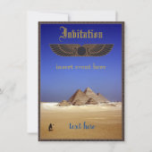 Egyptisch thema feest uitnodiging vlakke kaart (Voorkant)