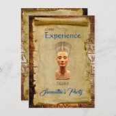 Egyptisch thema feest uitnodiging vlakke kaart (Voorkant / Achterkant)