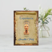 Egyptisch thema feest uitnodiging vlakke kaart (Staand voorkant)