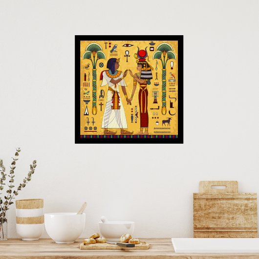 Egyptisch Thema Graphic Art Poster (Keuken)