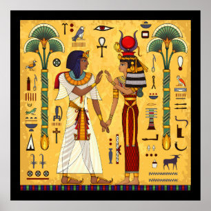 Egyptisch Thema Graphic Art Poster