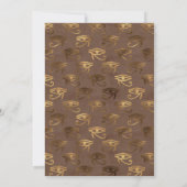 Egyptisch themafeest met gouden folie kaart (Achterkant)