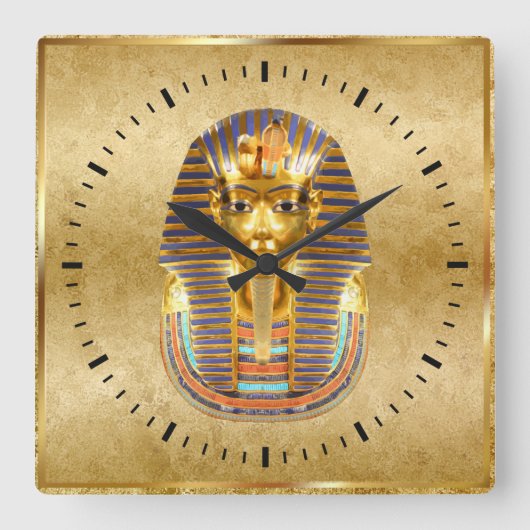 Egyptisch themawanddecor vierkante klok (Voorkant)