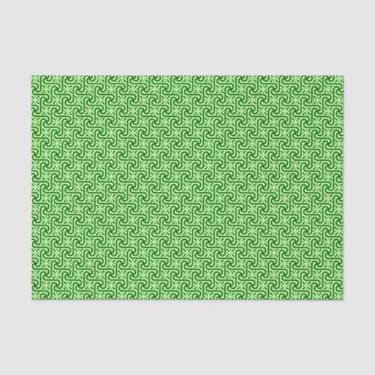 Egyptisch Tile Pattern, Emerald and Lime Green Tissuepapier (Voorkant)