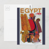 Egyptisch  toerisme in de luchtvaartantenne briefkaart (Voorkant / Achterkant)