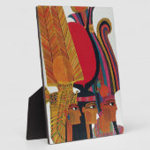 Egyptisch  toerisme in de luchtvaartantenne fotoplaat (Zijkant)