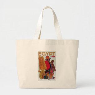 Egyptisch  toerisme in de luchtvaartantenne grote tote bag