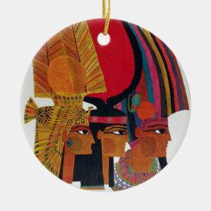 Egyptisch  toerisme in de luchtvaartantenne keramisch ornament