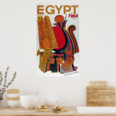 Egyptisch  toerisme in de luchtvaartantenne poster (Keuken)