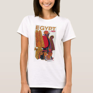 Egyptisch  toerisme in de luchtvaartantenne t-shirt