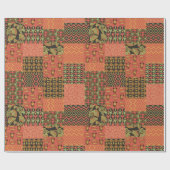 Egyptisch tribaal Faux Patchwork-pakpapier Cadeaupapier (Vlak)