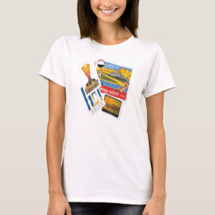 Egyptisch vintage reist posters t-shirt voor vrouw
