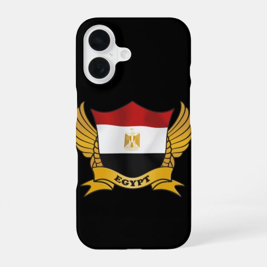 Egyptisch vlagembleem iPhone 16 hoesje (Achterkant)