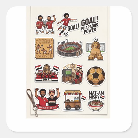 Egyptisch Voetbal Wedstrijd Dag Sticker Pack - Far (Voorkant)