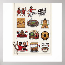 Egyptisch Voetbal Wedstrijd Dag Sticker Pakket - F Poster