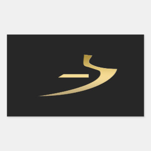 Egyptisch waarheidssymbool rechthoekige sticker