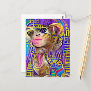 Egyptische aap briefkaart