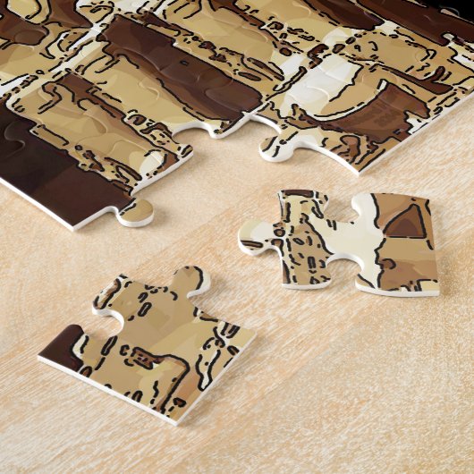 Egyptische Abu Simbel tempels Legpuzzel (Zijkant)