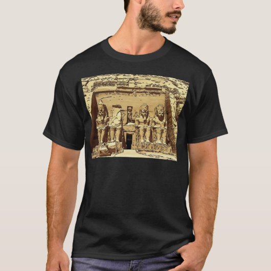Egyptische Abu Simbel tempels T-shirt (Voorkant)