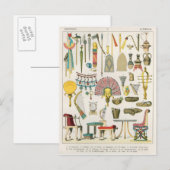 Egyptische Accessoires uit 'Trachten der Voelker' Briefkaart (Voorkant / Achterkant)