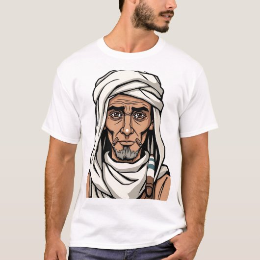 Egyptische ambachtsman gezicht illustratie t-shirt (Voorkant)