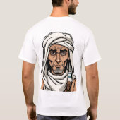 Egyptische ambachtsman gezicht illustratie t-shirt (Achterkant)