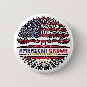 Egyptische Amerikaanse Amerikaanse Amerikaanse Ame Ronde Button 5,7 Cm