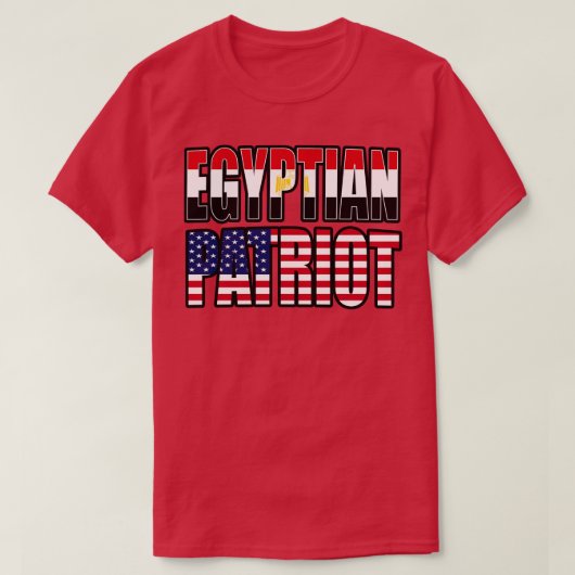Egyptische Amerikaanse patriot Pride Heritage Flag T-shirt (Design voorkant)