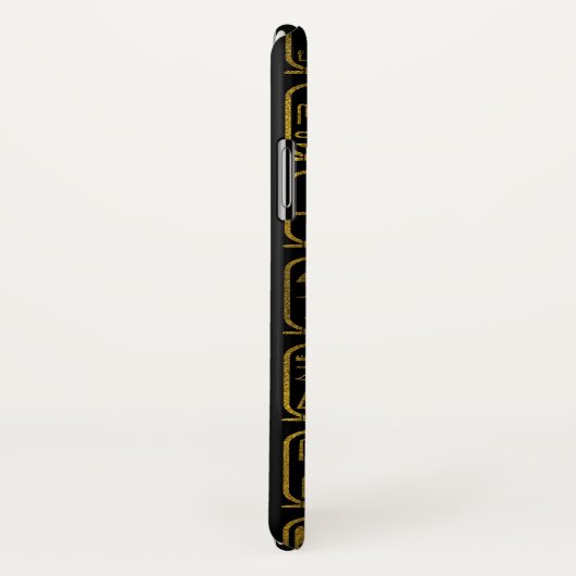 Egyptische ancient Gold-hiërogliefen op zwart Case-Mate iPhone Case (Achterkant / rechts)