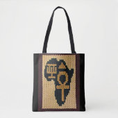 Egyptische Ankh Afrika Adinkra Artisan haakwerk Pr Tote Bag (Voorkant)