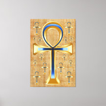 Egyptische Ankh - Gold en Blue Design