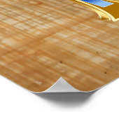 Egyptische Ankh - Goud en Blauwe Ontwerp Poster (Hoek)