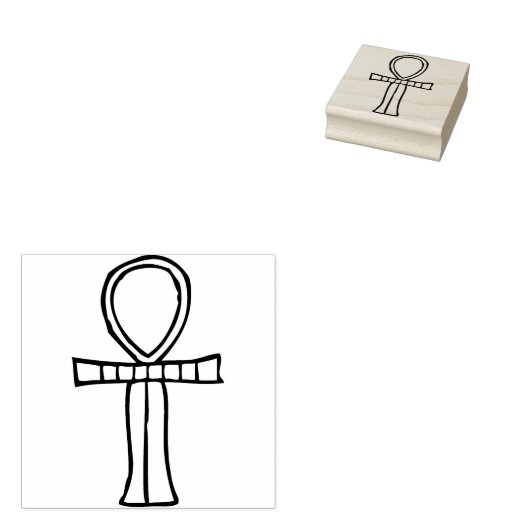 Egyptische ankh illustratie kunststempel rubberstempel (Gestempeld)