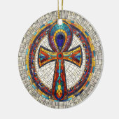 Egyptische Ankh Kruis - Mozaïek Kunst Keramisch Ornament (Links)