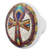 Egyptische Ankh Kruis - Mozaïek Kunst Keramische Knop (Rechts)