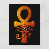 Egyptische Ankh Oog van Horus Oude Symbool Bescher Briefkaart (Voorkant)