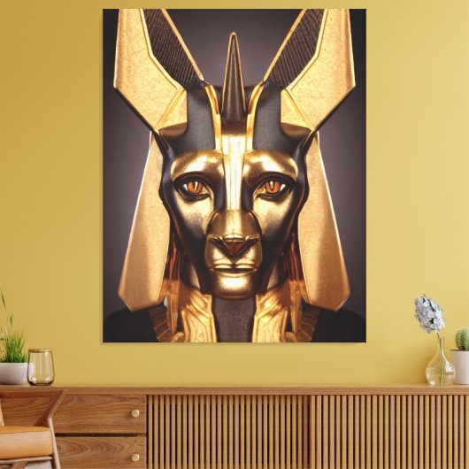 Egyptische Anubis Canvas Print Canvas (Insitu (Woonkamer))