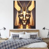 Egyptische Anubis Canvas Print Canvas (Insitu (Slaapkamer))
