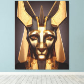 Egyptische Anubis Canvas Print Canvas (Insitu (Houten vloer))