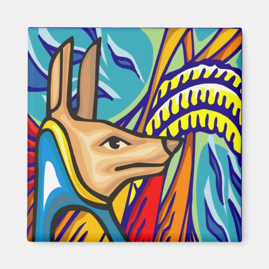 Egyptische Anubis Magnet (Voorkant)