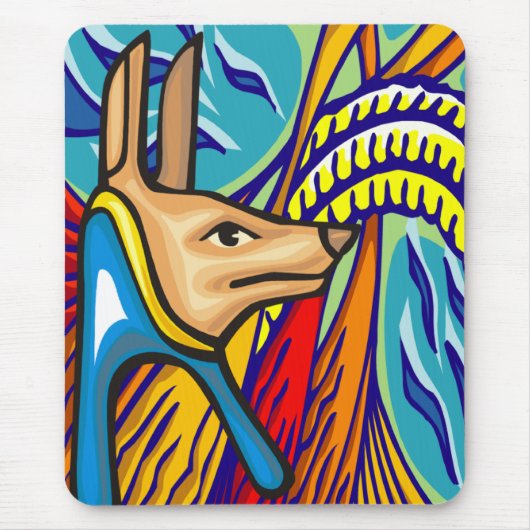Egyptische Anubis Mousepad Muismat (Voorkant)