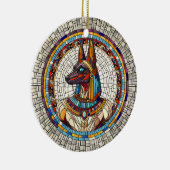 Egyptische Anubis - Mozaïek kunst Keramisch Ornament (Rechts)
