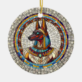 Egyptische Anubis - Mozaïek kunst Keramisch Ornament