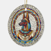 Egyptische Anubis - Mozaïek kunst Keramisch Ornament (Links)