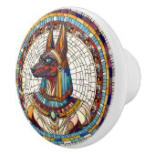 Egyptische Anubis - Mozaïek kunst Keramische Knop (Rechts)
