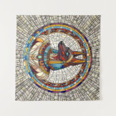 Egyptische Anubis - Mozaïek kunst Wandkleed (Voorkant (horizontaal))