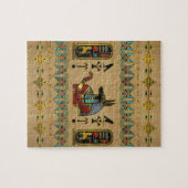 Egyptische Anubis Ornament op papyrus Legpuzzel (Horizontaal)