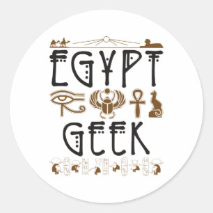Egyptische archeologische voorouder ronde sticker