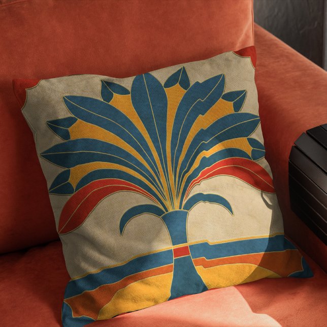 Egyptische Art Deco grens Kussen (Creator heeft geüpload)