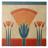 Egyptische Art Deco grens Tegeltje (Voorkant)